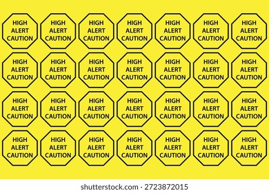 High Alert Caution Label Sticker Distinctive Medical.
