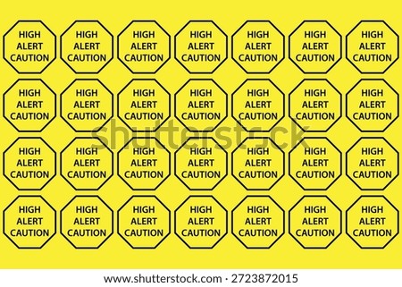 High Alert Caution Label Sticker Distinctive Medical.