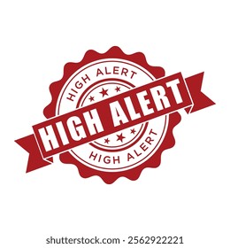 High Alert Rubber Stamp Vector Template