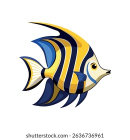 High Aquarium fish view of tropical water carp swimming in tank.
