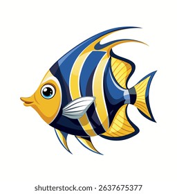 High Aquarium fish view of tropical water carp swimming in tank.
