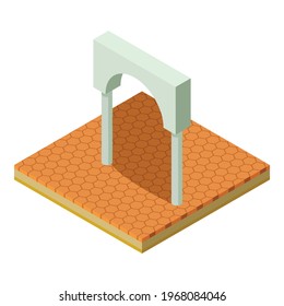 High arch icon. Isometric illustration of high arch vector icon for web