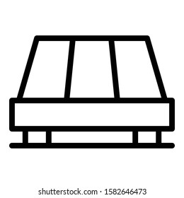 High back bench icon. Outline high back bench vector icon for web design isolated on white background