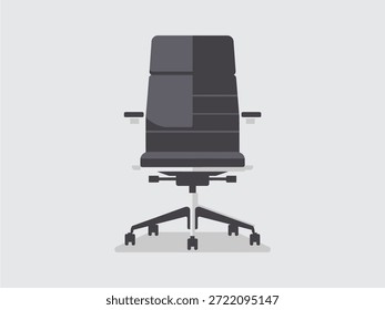 High back office chair with armrests and casters