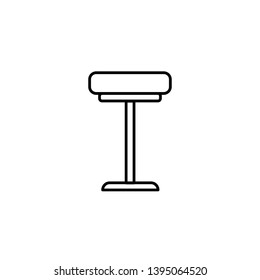 High bar chair simple line vector icon