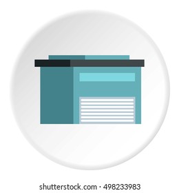 High barn icon. Flat illustration of high barn vector icon for web