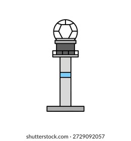 Torre de luz de farol alto para a ilustração da ajuda à navegação do terminal do aeroporto