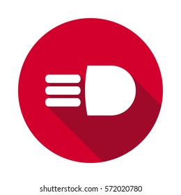 high beam dashboard flat icon