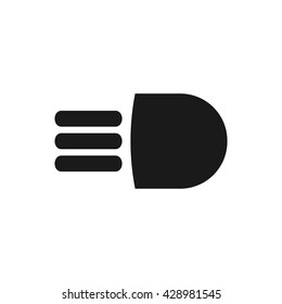 high beam icon Vector Illustration on the white background.