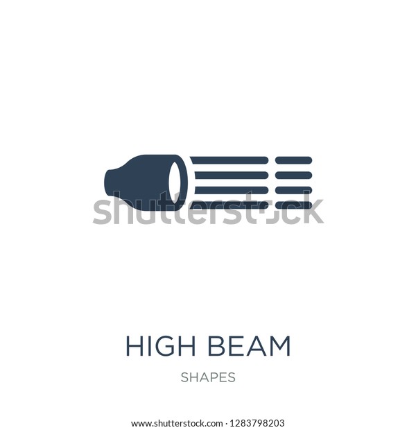 high beam icon vector on white background,\
high beam trendy filled icons from Shapes collection, high beam\
vector illustration
