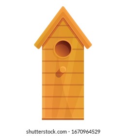 High bird house icon. Cartoon of high bird house vector icon for web design isolated on white background