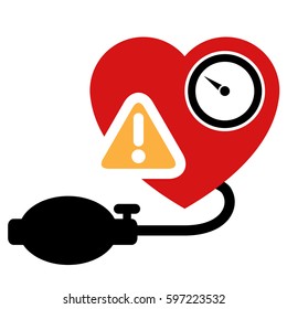 High Blood Pressure Test Icon, Vector, Isolated On White Background.