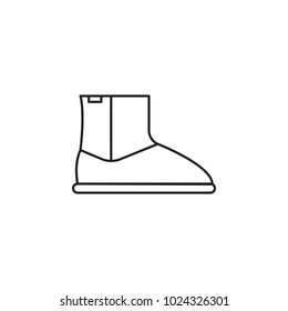 High boot icon. Vector high boot for fashion design on white background.