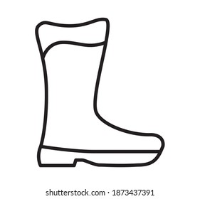 High boot icon.Outline shoes sign.Isolated on white background.Vector  illustration.