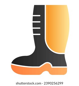High boots flat icon. Shoes color icons in trendy flat style. Footwear gradient style design, designed for web and app. Eps 10