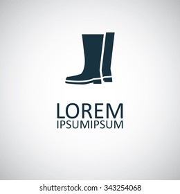 high boots icon, on white background
