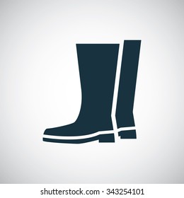high boots icon, on white background