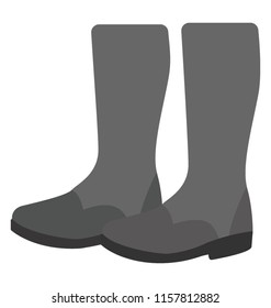 
High boots or knee boots in a leather form for horse riding 

