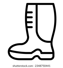 High boots line icon. Shoes vector illustration isolated on white. Footwear outline style designed for and app. Eps 10.