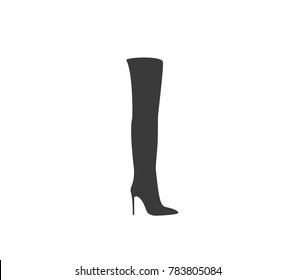 High boots vector illustration. Shoe icon. Boots vector illustration. Boots vector design. 