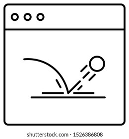 High Bounce Rate Internet marketing term concept vector icon