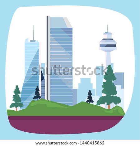 high building city park panorama