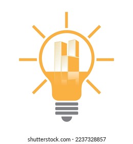 high building inside  light bulb 