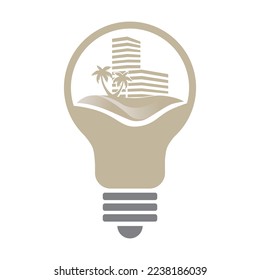 high building inside  light bulb 