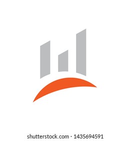 High building real-estate logo template vector icon design