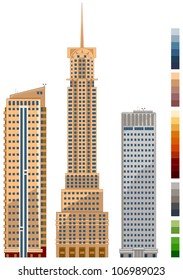 High buildings in vector