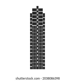 High buildings vector icon.Black vector icon isolated on white background high buildings.