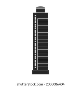 High buildings vector icon.Black vector icon isolated on white background high buildings.