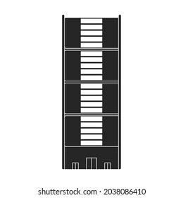 High buildings vector icon.Black vector icon isolated on white background high buildings.