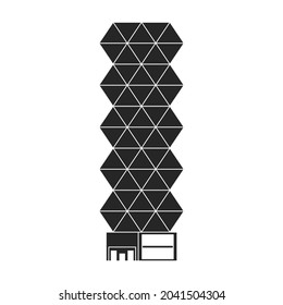 High buildings vector icon.Black vector icon isolated on white background high buildings.