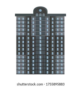 Hohe Gebäude, Vektorsymbol.Cartoon Vektorsymbol einzeln auf weißem Hintergrund, hohe Gebäude.