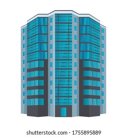 Icono vectorial de edificios altos.Icono vectorial de dibujos animados aislado en edificios altos de fondo blanco.