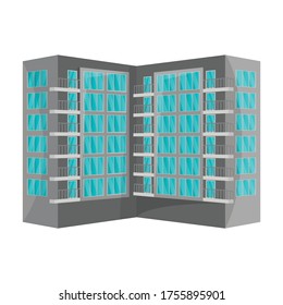 High buildings vector icon.Cartoon vector icon isolated on white background high buildings.