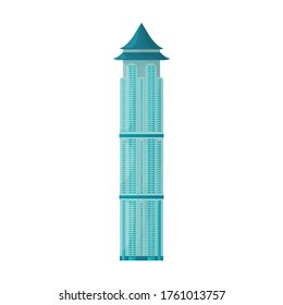 High buildings vector icon.Cartoon vector icon isolated on white background high buildings.