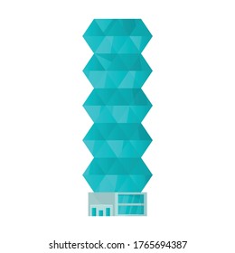 Icono vectorial de edificios altos.Icono vectorial de dibujos animados aislado en edificios altos de fondo blanco.