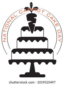 High cake on a stand for National Carrot Cake Day