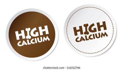 High calcium stickers
