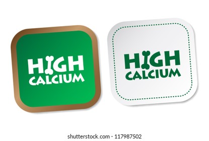 High calcium stickers