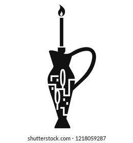 High candle pitcher icon. Simple illustration of high candle pitcher vector icon for web design isolated on white background