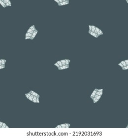 High Chef Hat Engraved Seamless Pattern. Kitchen Traditional Element In Hand Drawn Style. Sketch Texture For Fabric, Wallpaper, Textile, Print, Title, Wrapping Paper. Vector Illustration.