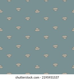 High chef hat engraved seamless pattern. Kitchen traditional element in hand drawn style. Sketch texture for fabric, wallpaper, textile, print, title, wrapping paper. Vector illustration.