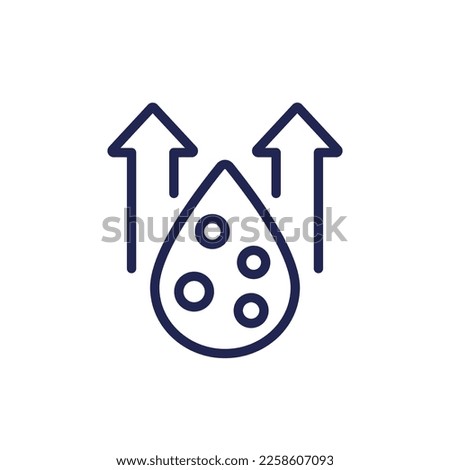 high cholesterol, fat line icon