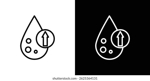 High cholesterol icon concept stroke on white background