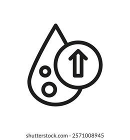 High cholesterol icon flat line symbol set.