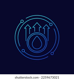 icono del colesterol alto, diseño lineal