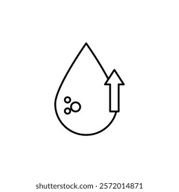 High cholesterol icon in liner stroke style